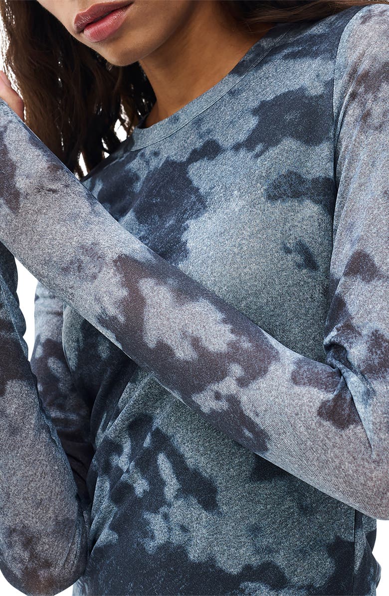 rag & bone Yana Tie Dye Long Sleeve T-Shirt, Alternate, color, Silver Multi