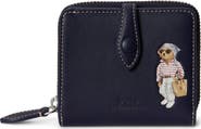 Polo Ralph Lauren Bear Graphic Leather Billfold Wallet