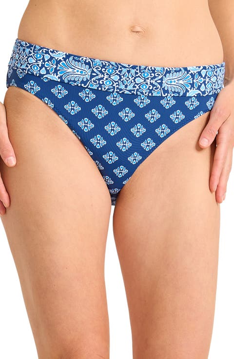 Noble Pineapple Reversible High Waist Bikini Bottoms
