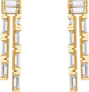 Reiss Livia Linear Crystal Drop Earrings