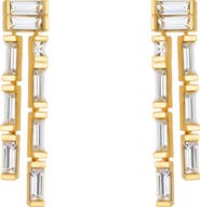 Reiss Livia Linear Crystal Drop Earrings