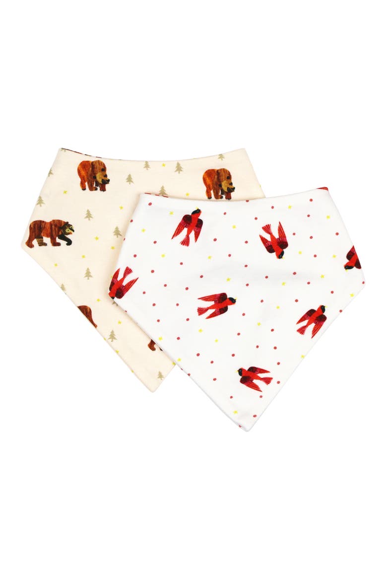 x The World of Eric Carle™ 2-Pack Organic Cotton Bandana Bibs, Main, color, BROWN BEAR