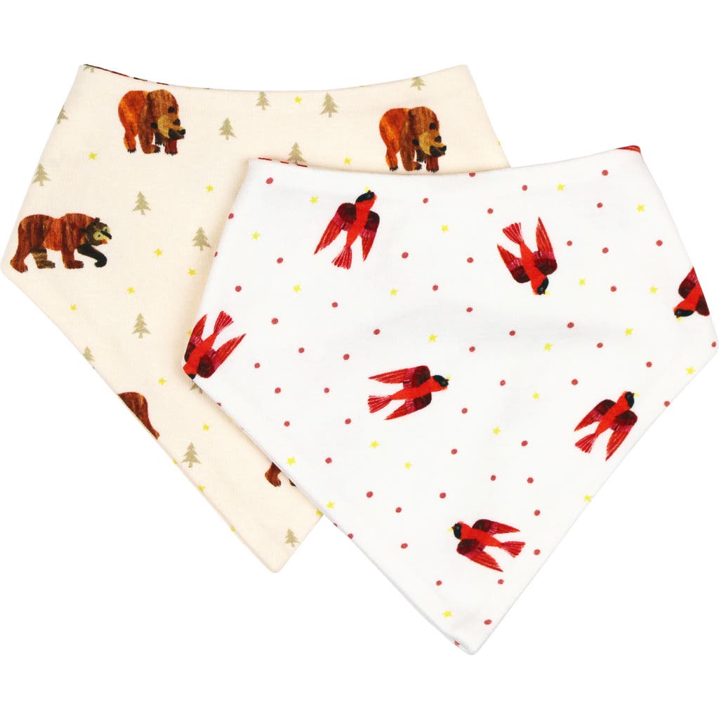 L'OVEDBABY L'OVEDBABY X THE WORLD OF ERIC CARLE™ 2-PACK ORGANIC COTTON BANDANA BIBS