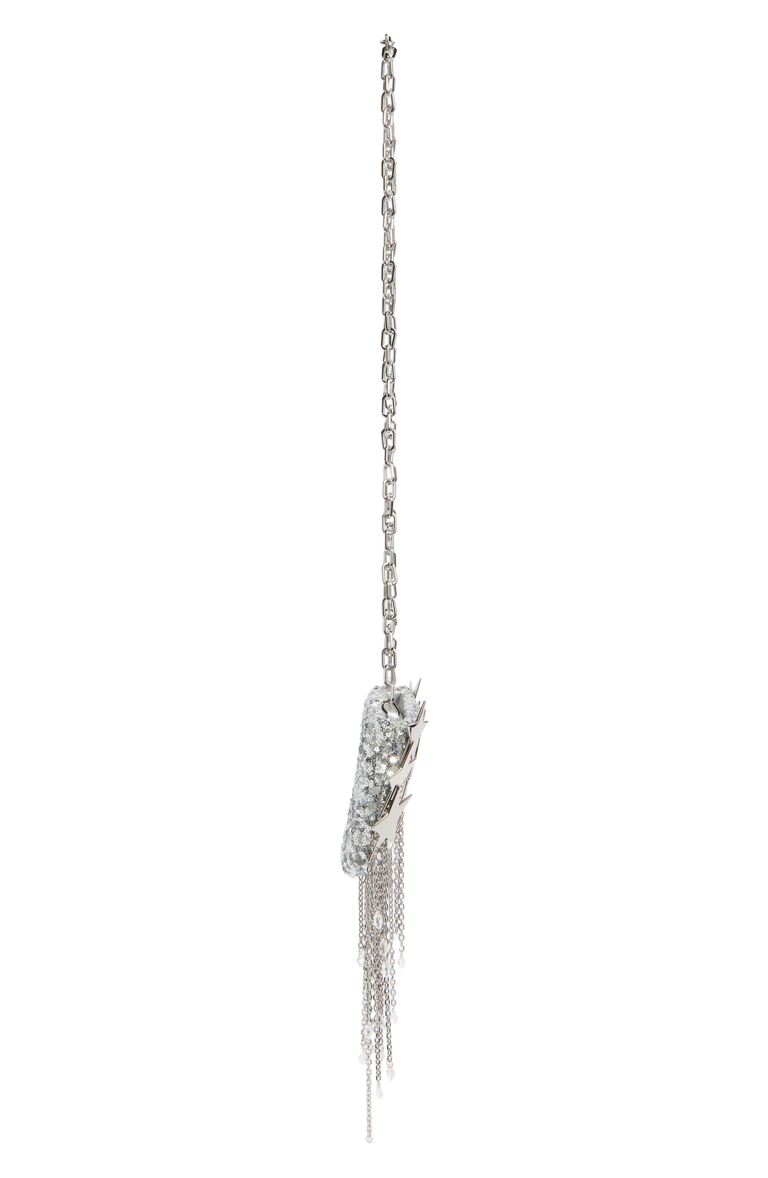 Anika Star Chain Crossbody Bag, Alternate, color, SILVER