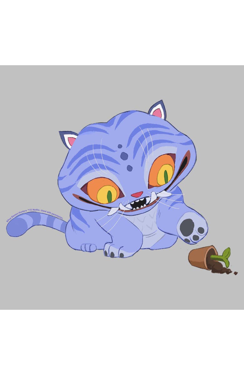 KPop Demon Hunters Women's KPop Demon Hunters Mischievous Derpy  Graphic T-Shirt, Alternate, color, Athletic Heather