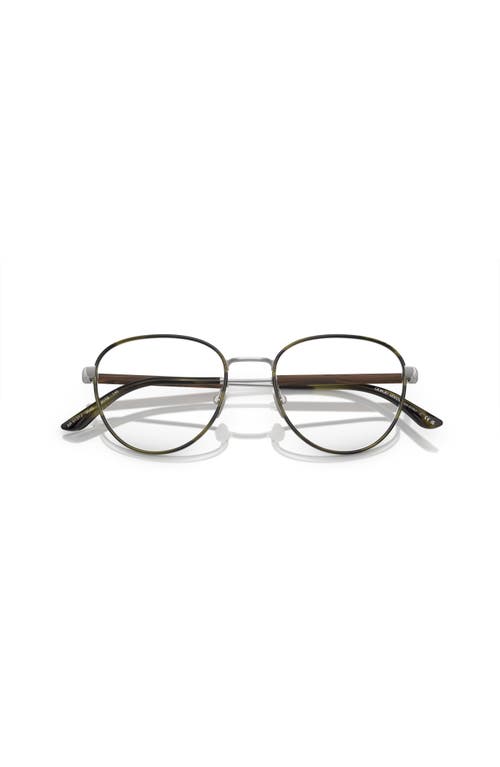 Giorgio Armani 52mm Phantos Optical Glasses In Metallic