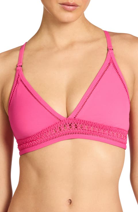 Isabelle Lace-Up Back Triangle Bikini Top