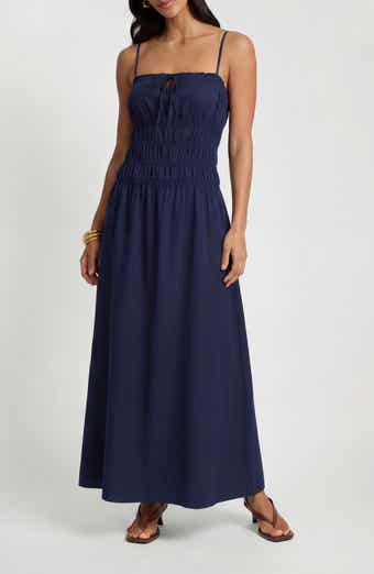 Onia Smocked Midi Dress