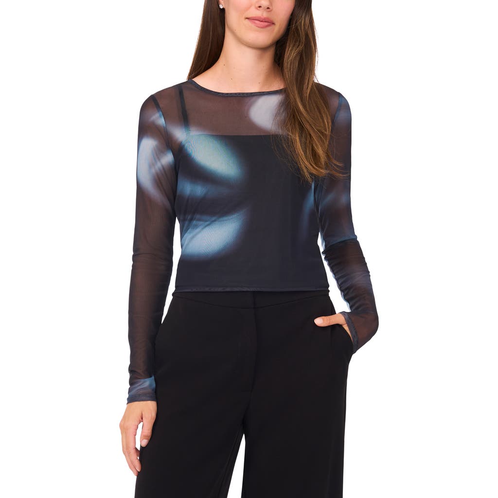 Halogenr Halogen(r) Swift Blur Mesh Top In Black