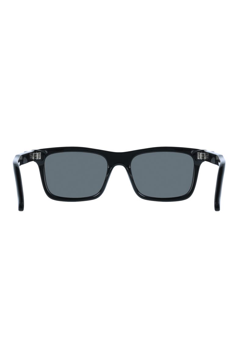 55mm Rectangular Sunglasses, Alternate, color, BLACK