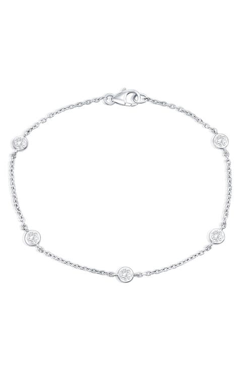 Bezel Set Gemstone Bracelet