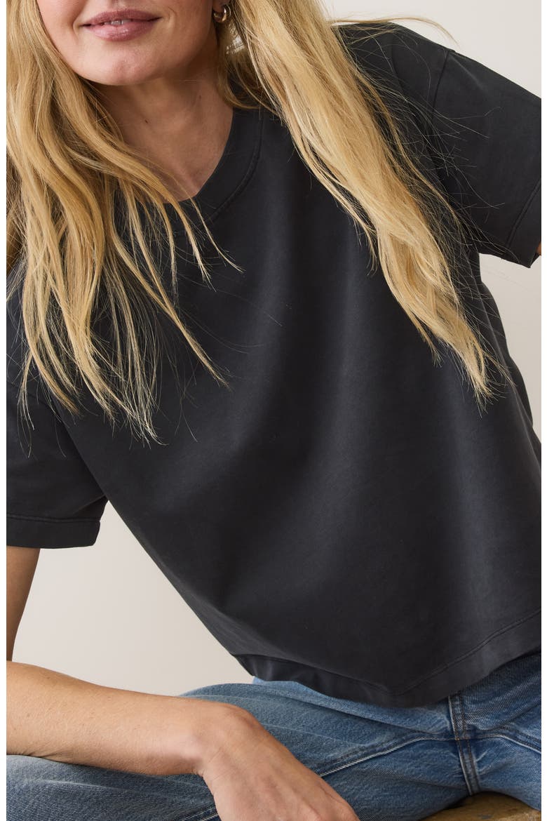 Cloud 9 Jersey Crewneck T-Shirt, Alternate, color, BLACK