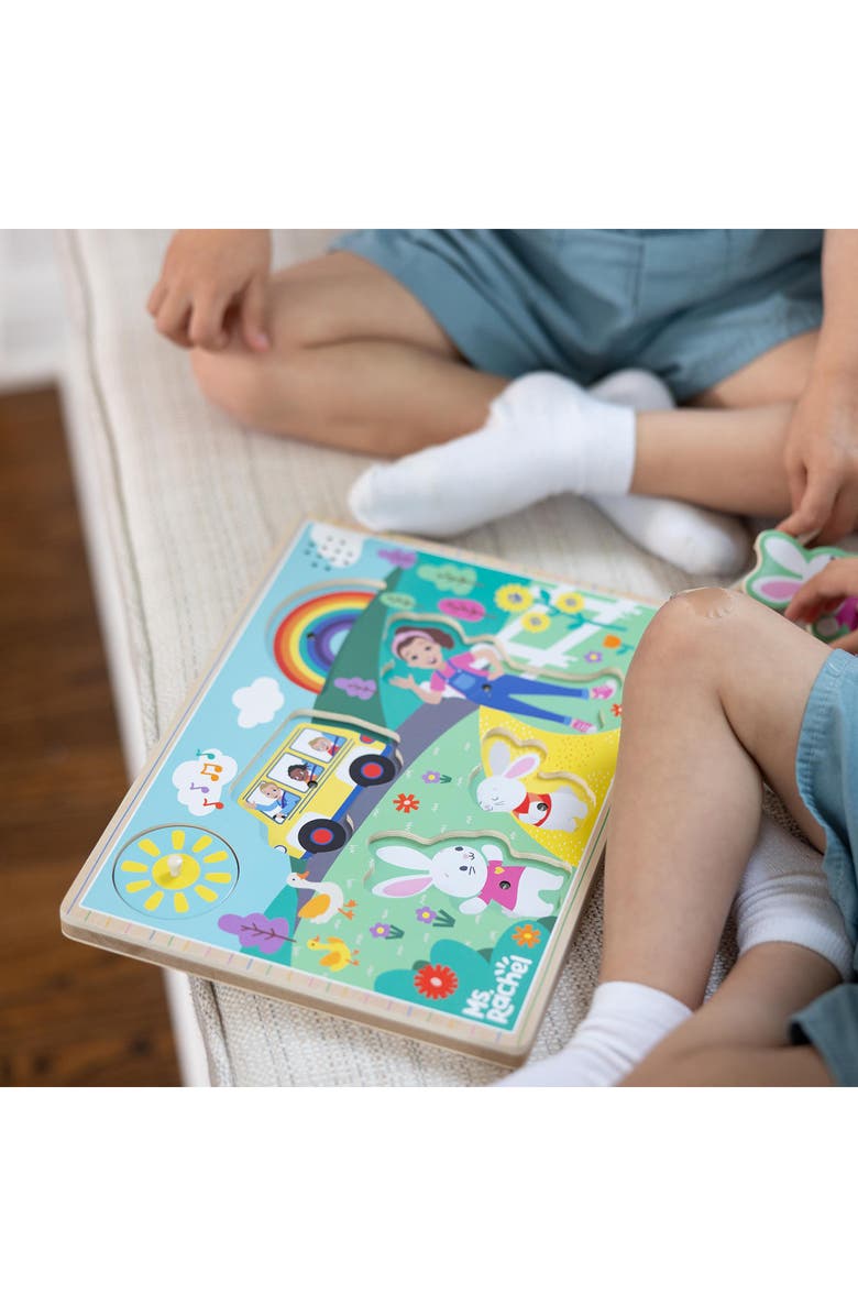 Melissa & Doug Ms. Rachel 6-Piece Wooden Song Puzzle, Alternate, color, 