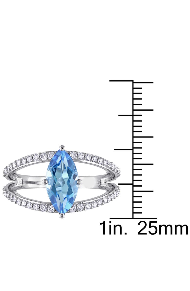 Julianna B. Swiss Blue Topaz & Diamond Ring 14k, Alternate, color, Topaz