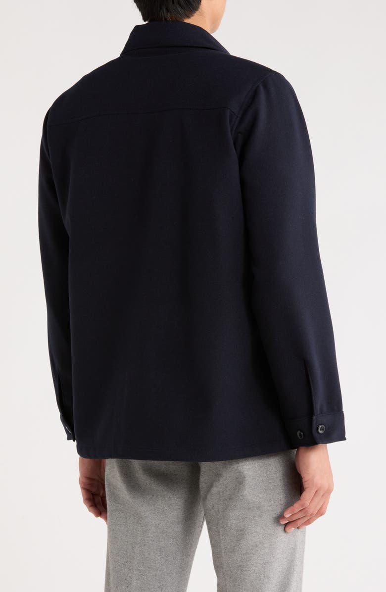 SOUL OF LONDON Melton Shirt Jacket, Alternate, color, Navy/ Marine