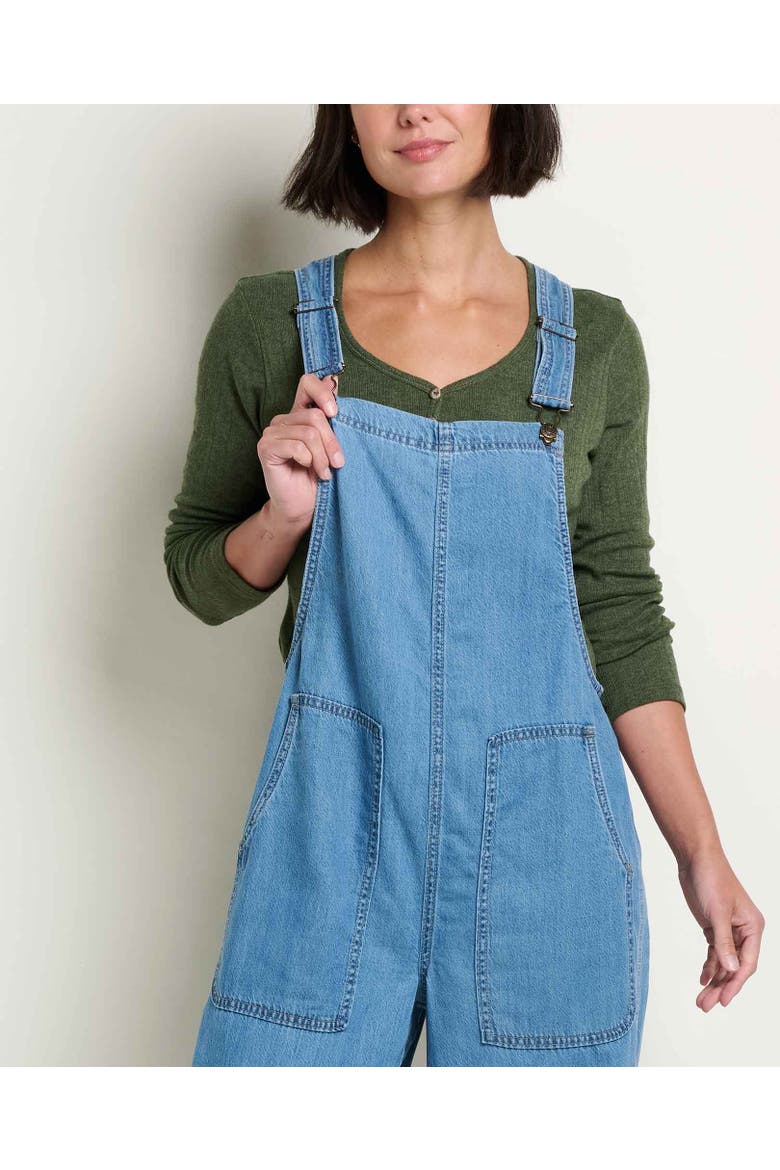 Women's Piñon Soft Denim Wide Leg Overall, Alternate, color, Bar Harbor