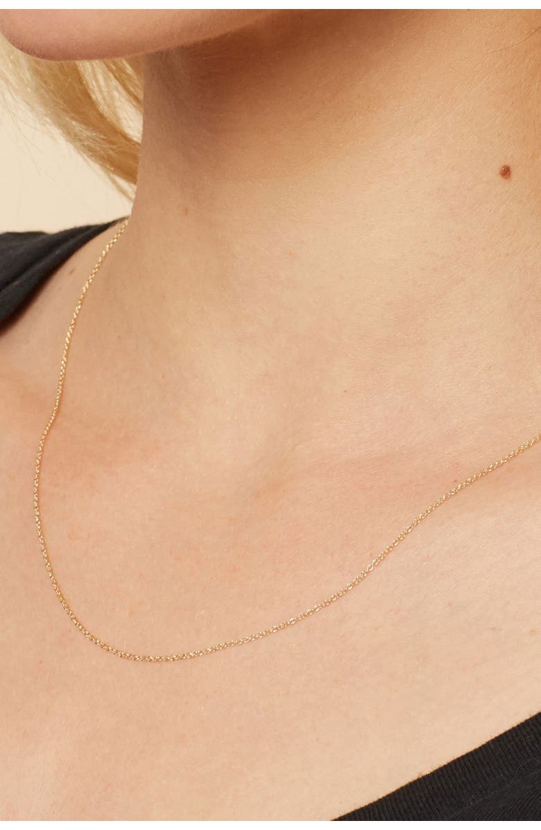 Oradina 14K Gold Rimini Rolo Chain, Alternate, color, White Gold