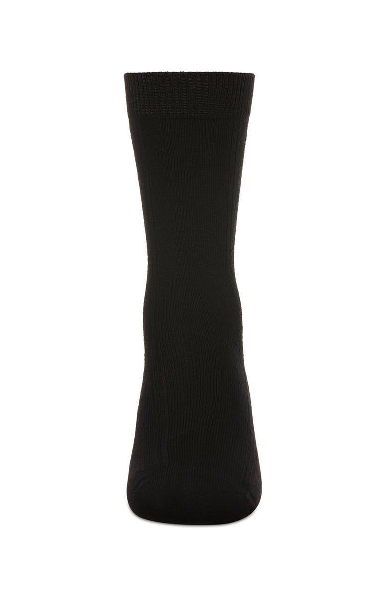 MeMoi Clocking Argyle Crew Socks, Alternate, color, Black