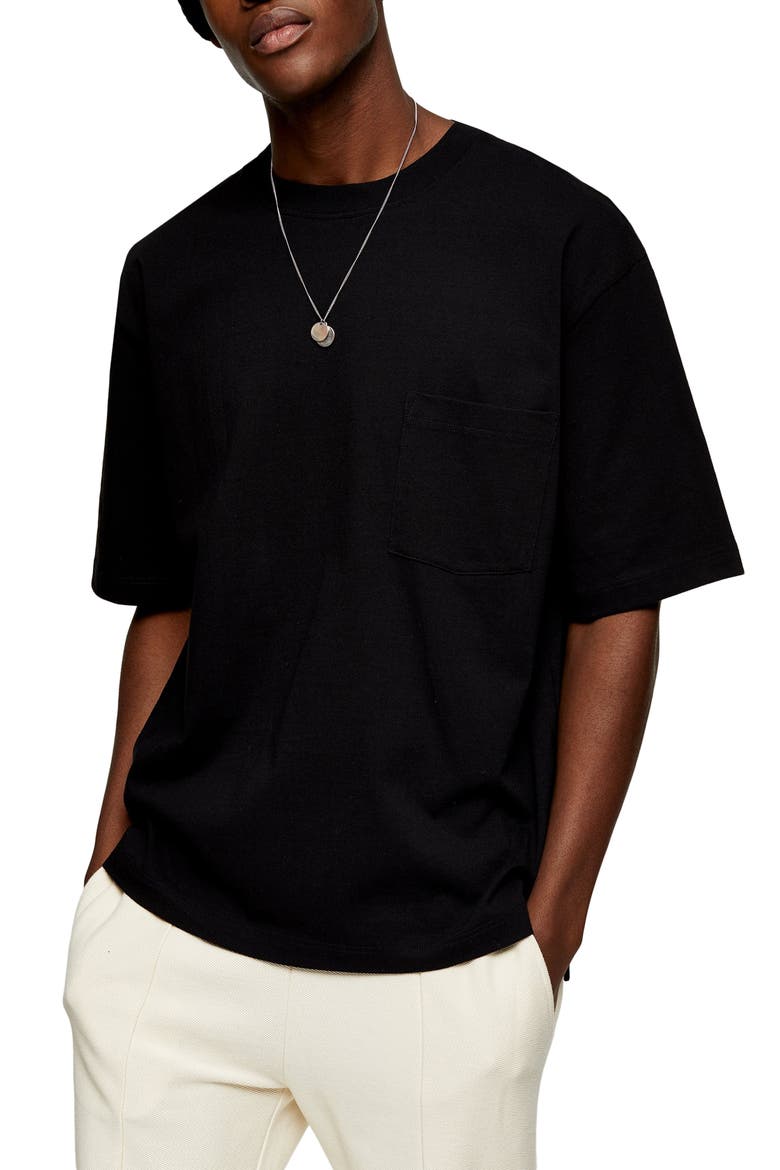 Boxy Pocket T-Shirt, Main, color, BLACK
