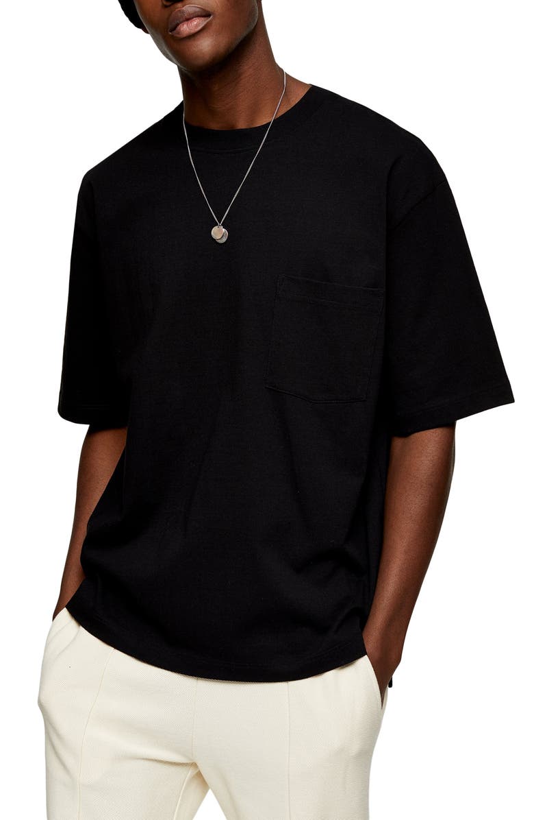 Topman Boxy Pocket T-Shirt, Main, color, 