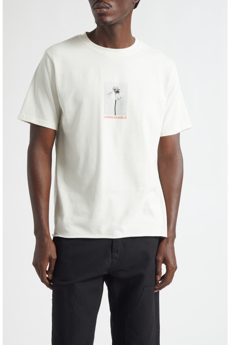 Unbreakable Retro Organic Cotton Graphic T-Shirt, Main, color, WHITE