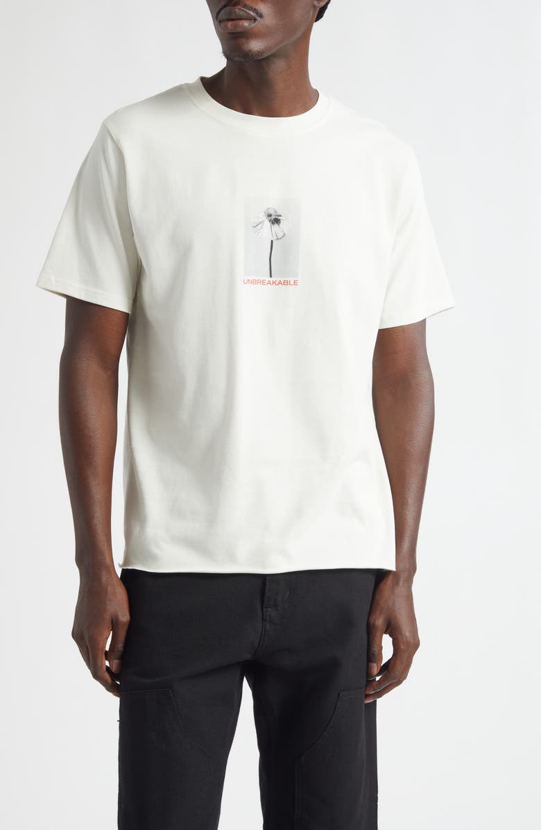 JKEEFER Unbreakable Retro Organic Cotton Graphic T-Shirt, Main, color, White