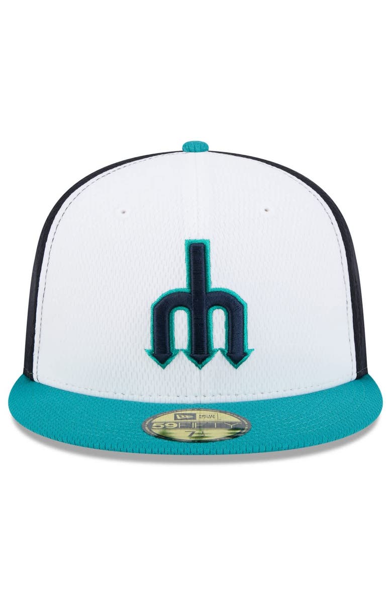 New Era Men's New Era Navy/Aqua Seattle Mariners 2025 MLB Clubhouse 59FIFTY Fitted Hat, Alternate, color,