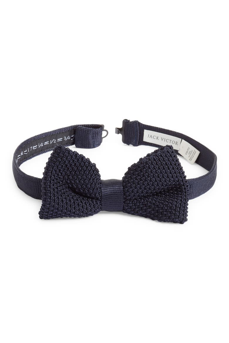 Ingleside Silk Knit Bow Tie, Main, color, MIDNIGHT