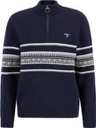 Barbour Kepwick Stripe Wool Half Zip Sweater