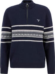 Barbour Kepwick Stripe Wool Half Zip Sweater