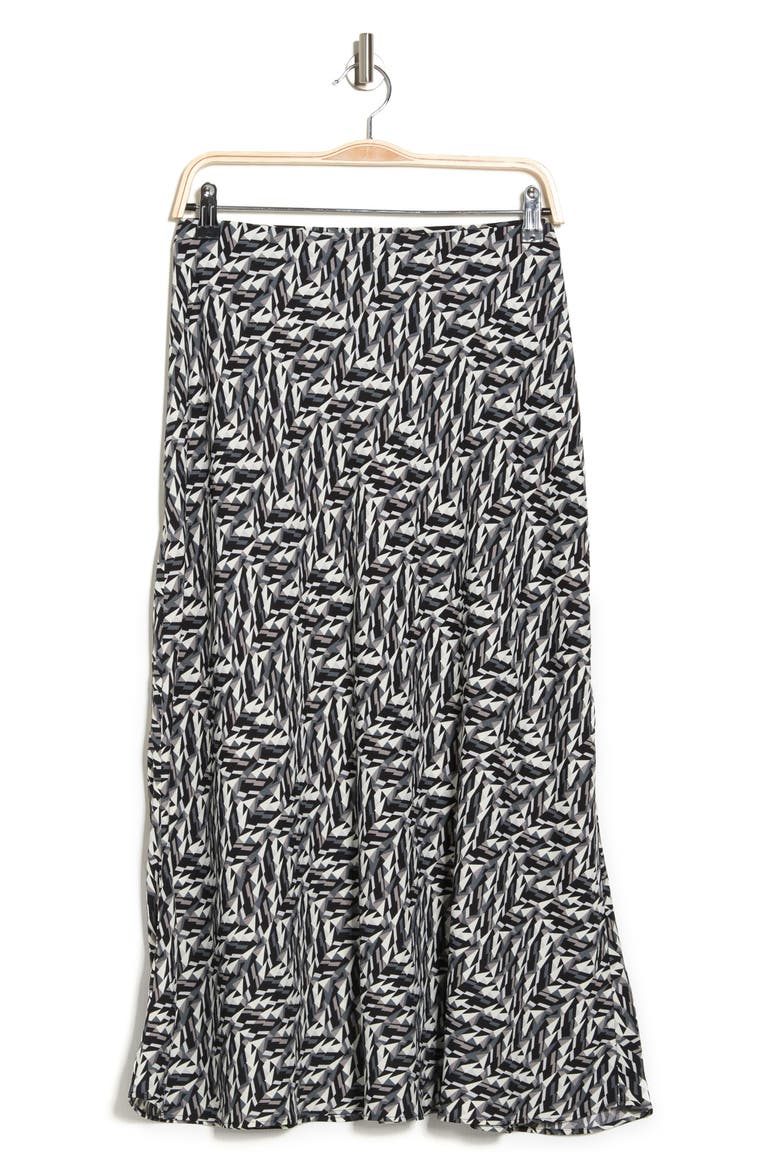 Halogen Bias Cut Midi Skirt, Alternate, color, BLACK- BLUE SHATTERED GLASS