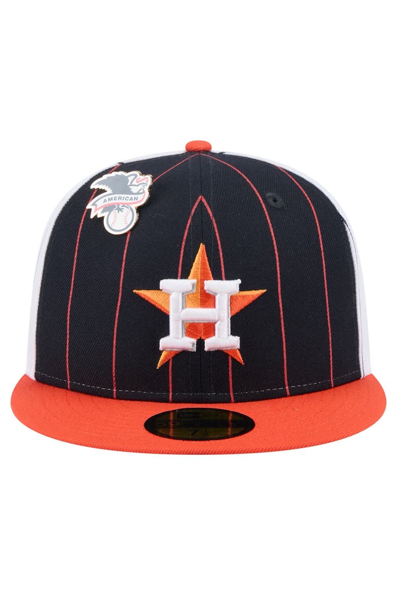 Men's New Era  Navy Houston Astros Pinstripe 59FIFTY Fitted Hat, Alternate, color, Navy