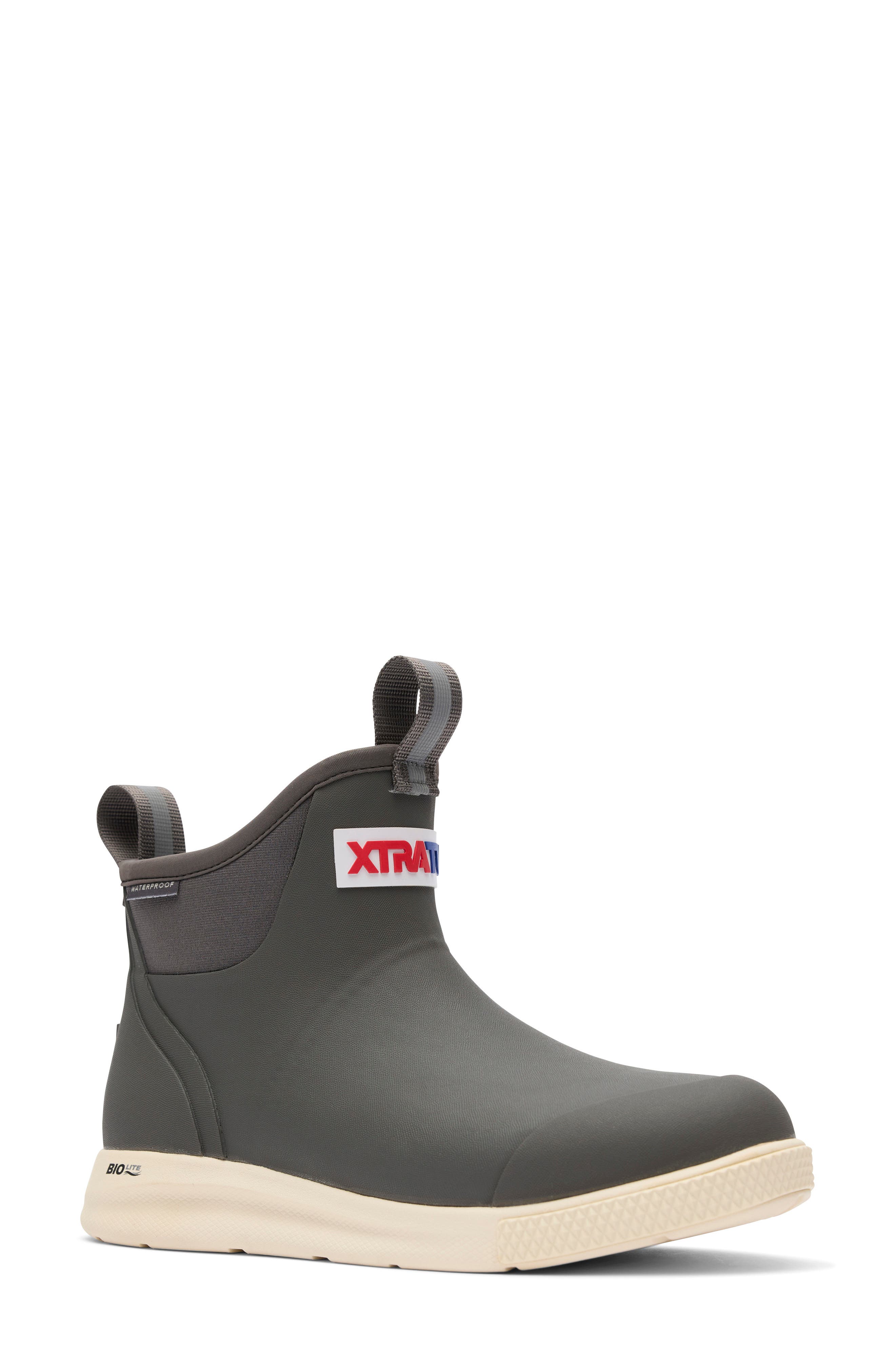 XTRATUF Waterproof Ankle Deck Sport Boot, Main, color, Dark Gull Gray