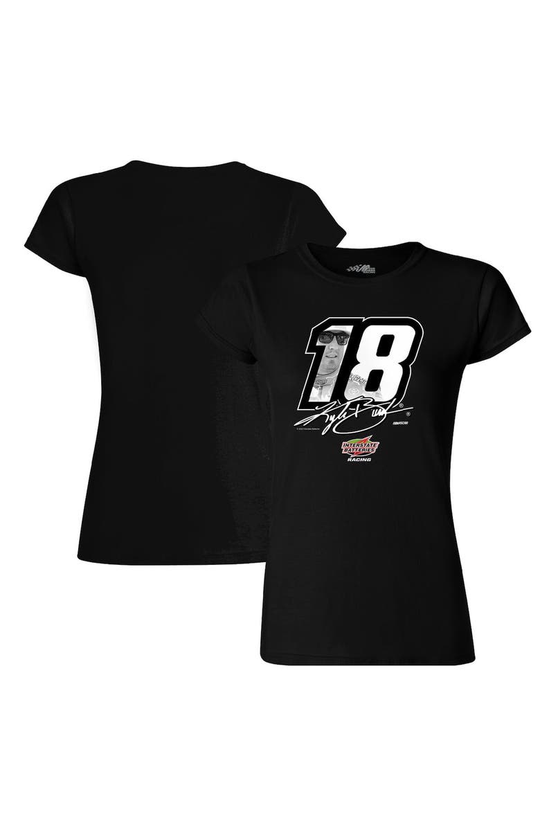 JOE GIBBS RACING TEAM COLLECTION Women's Joe Gibbs Racing Team Collection Black Kyle Busch Driver T-Shirt, Alternate, color, Black
