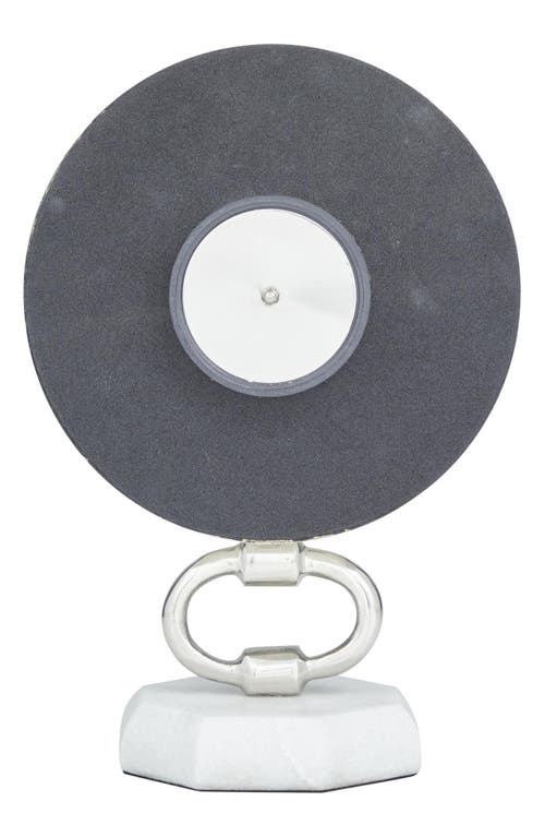 Vivian Lune Home Modern Stainless Steel Clock In Silver
