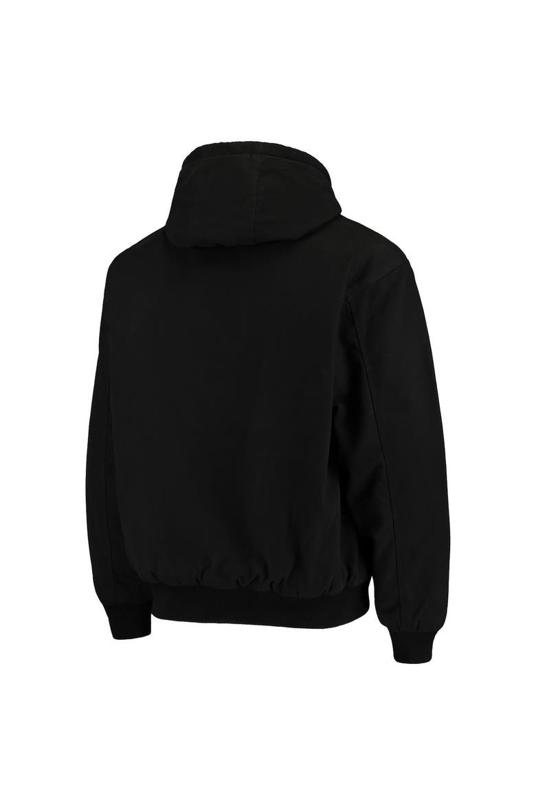 Men's Dunbrooke Black Atlanta Falcons Dakota Cotton Canvas Hooded Jacket, Alternate, color, Black