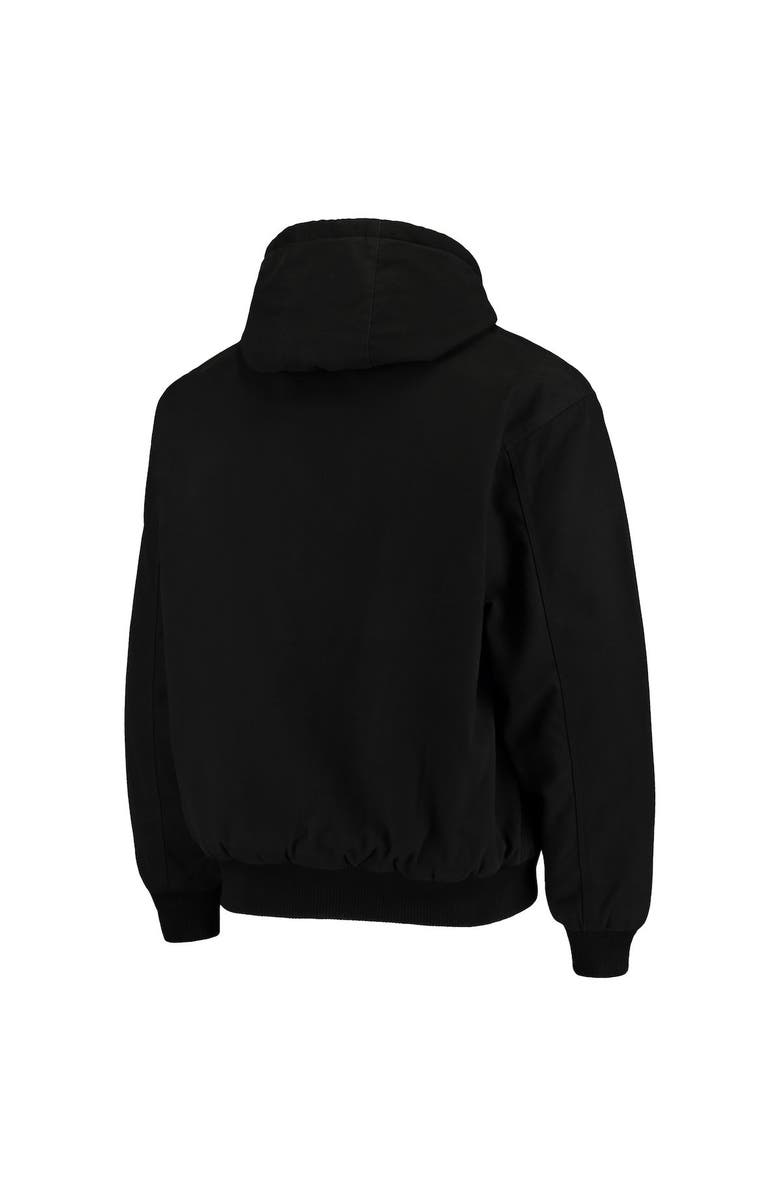 DUNBROOKE Men's Dunbrooke Black Atlanta Falcons Dakota Cotton Canvas Hooded Jacket, Alternate, color,