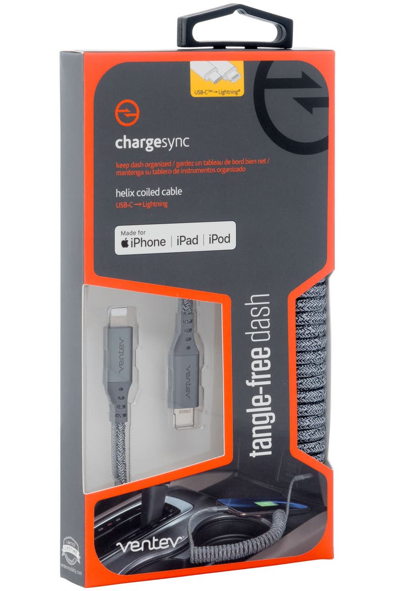 Helix USB-C to Apple Lightning High Speed Travel 3 Foot Cable, Alternate, color, Grey