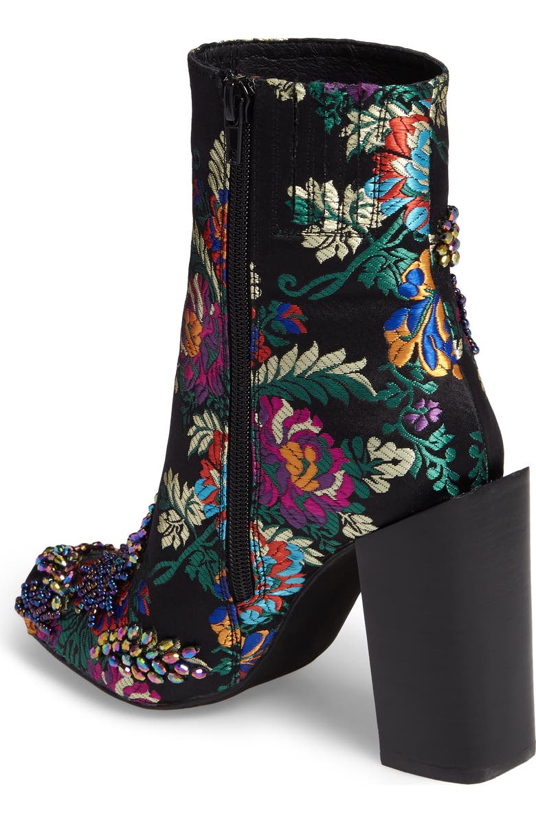Jeffrey Campbell Stratford Embellished Brocade Bootie, Alternate, color,