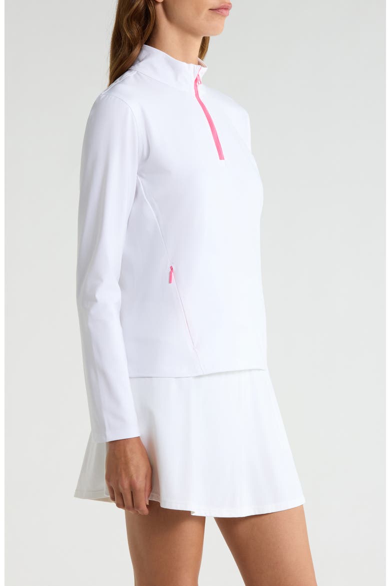 Quarter-Zip Performance Pullover, Alternate, color, SNOW