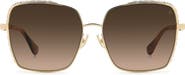 Stuart Weitzman 60mm Crystal Gradient Rectangular Sunglasses