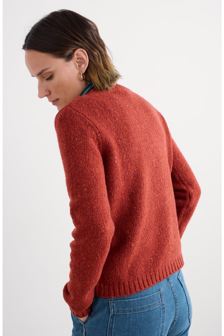 Dawson Pick Merino Wool Blend Crewneck Sweater, Alternate, color, KNIT MELANGE RED SAIL