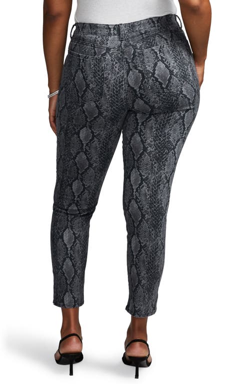 Nydj Curves 360 By  Snake Print Slim Straight Jeans In Diamondback