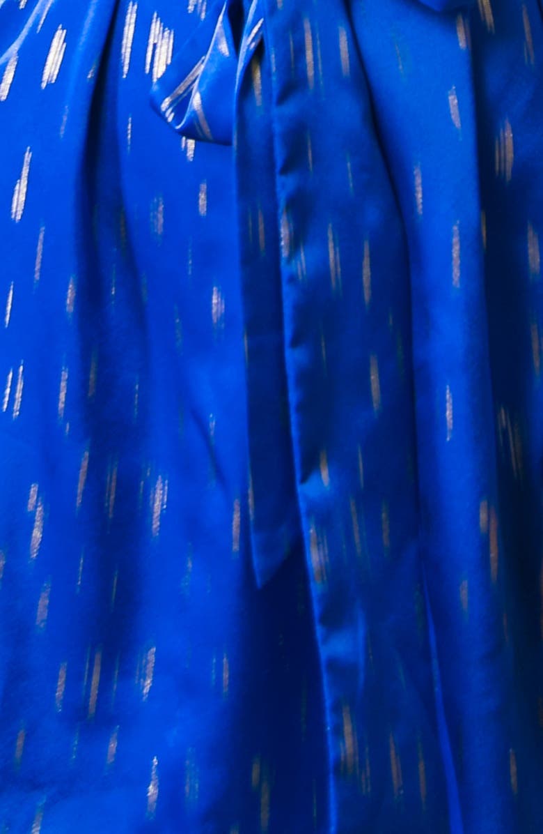 FLYING TOMATO Pleated Bell Sleeve Minidress, Alternate, color, Royal