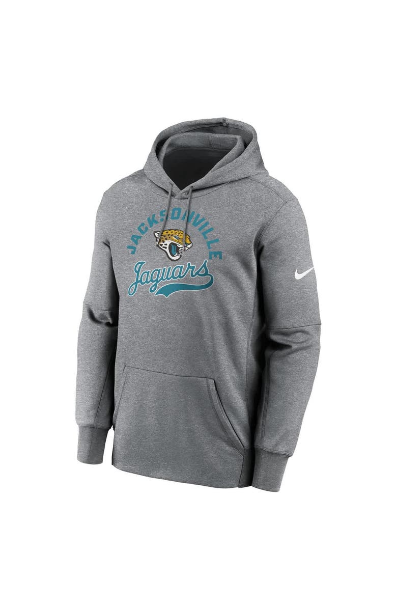 Nike Men's Nike Heather Gray Jacksonville Jaguars Performance Fleece Pullover Hoodie, Alternate, color, Heather Gray