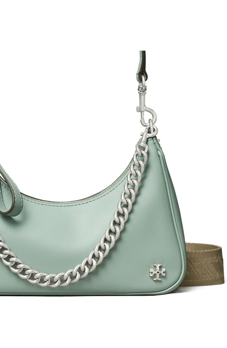 Tory Burch 151 Mercer Patent Small Crescent Bag, Alternate, color,