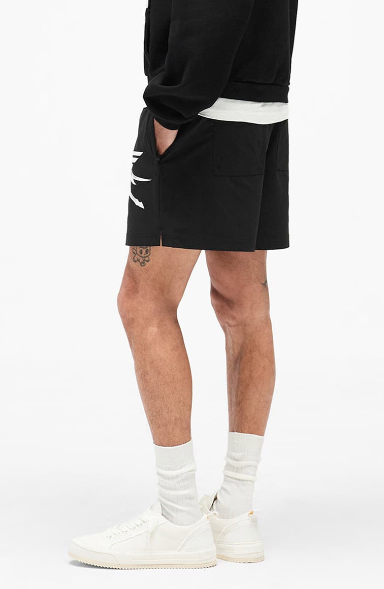Represent Nothing Faster Swim Trunks, Alternate, color, Jet Black