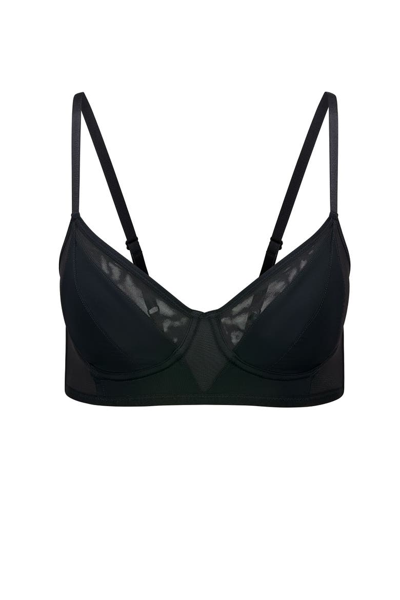 Maddeyy Unlined Demi Bra, Alternate, color, Black
