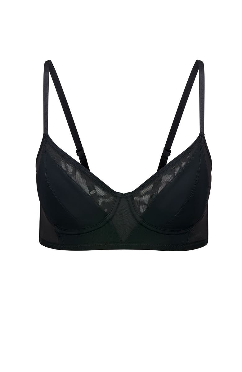 Adore Me Maddeyy Unlined Demi Bra, Alternate, color, Black