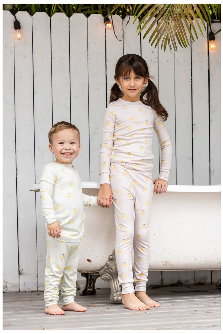 Lemon Print PJ for Baby Boy, Alternate, color, Mint